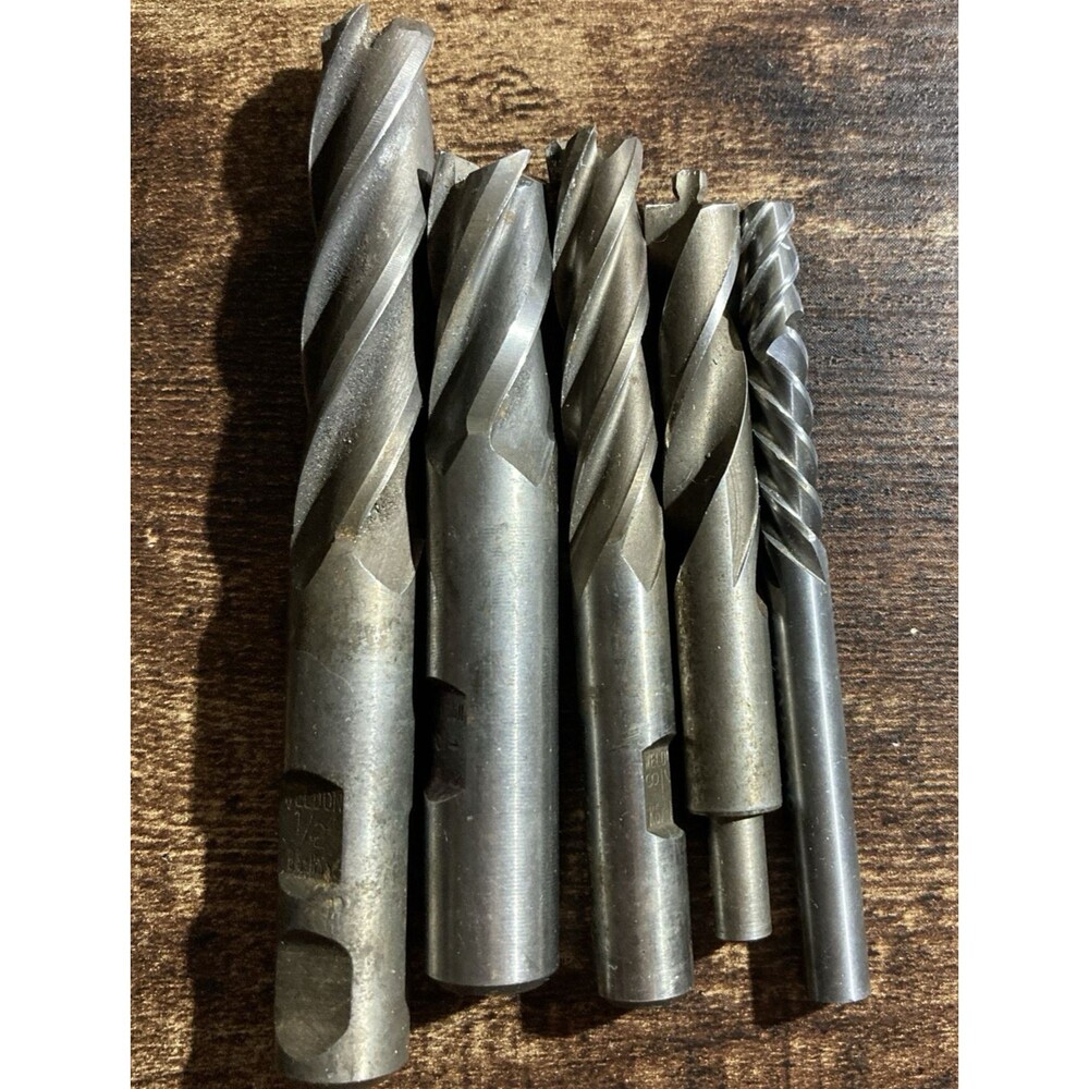 Mixed Lot 5 CNC Machinist Tools End Mills Few Weldons Metalworking Tooling Lot-5